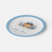 Blueberry Baby Brunch Baby Shower ペーパープレート (アングル)