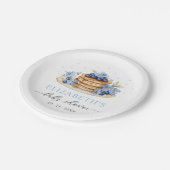 Blueberry Baby Brunch Baby Shower ペーパープレート (アングル)