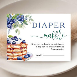 Blueberry Baby Brunch Baby Shower Diaper Raffle エンクロージャーカード
