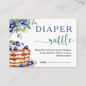 Blueberry Baby Brunch Baby Shower Diaper Raffle エンクロージャーカード (正面)
