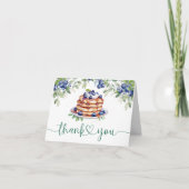 Blueberry Baby Brunch Baby Shower Folded Thank サンキューカード (正面)