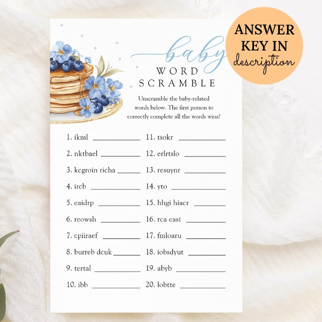 Blueberry Baby Brunch Baby Word Scramble Game (クリエイターアップロード済み)