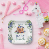 Blueberry Baby Brunch Boy Baby Shower ペーパープレート (パーティー)