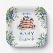 Blueberry Baby Brunch Boy Baby Shower ペーパープレート (正面)