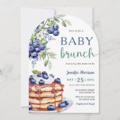 Blueberry Baby Brunch Boy Baby Shower Arch 招待状 (正面)