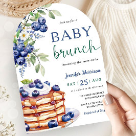 Blueberry Baby Brunch Boy Baby Shower Arch 招待状