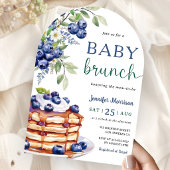 Blueberry Baby Brunch Boy Baby Shower Arch 招待状