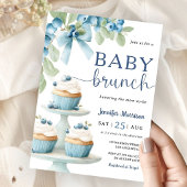 Blueberry Baby Brunch Boy Shower Invitation 招待状