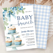 Blueberry Baby Brunch Boy Shower Invitation 招待状