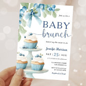 Blueberry Baby Brunch Boy Shower Invitation 招待状