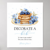 Blueberry Baby Brunch Decorate A Bib Sign ポスター (正面)
