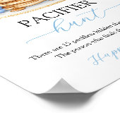 Blueberry Baby Brunch Pacifier Hunt Game Sign ポスター (角)