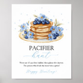 Blueberry Baby Brunch Pacifier Hunt Game Sign ポスター (正面)