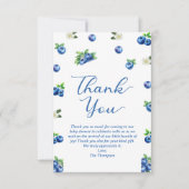 Blueberry Baby Shower サンキューカード (正面)