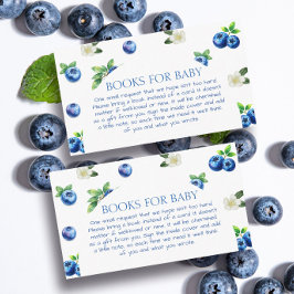 Blueberry Baby Shower Books for Baby エンクロージャーカード