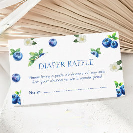 Blueberry Baby Shower Diaper Raffle Ticket エンクロージャーカード