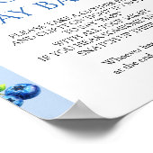 Blueberry Baby Shower Don't Say Baby Game  ポスター (角)