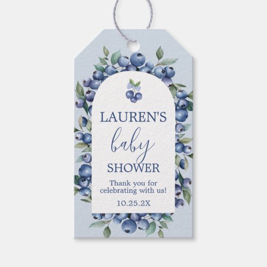 Blueberry Baby Shower Gift Tag ギフトタグ (正面)