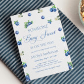 Blueberry Baby Shower Invitation 招待状
