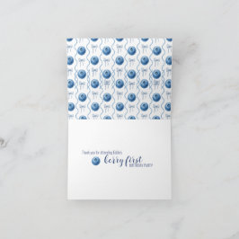 Blueberry Baby's Berry First 1st Birthday Party サンキューカード