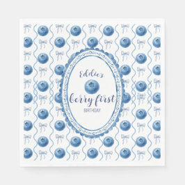 Blueberry Baby's Berry First 1st Birthday Party スタンダードランチョンナプキン