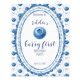 Blueberry Baby's Berry First 1st Birthday Party フォトプリント