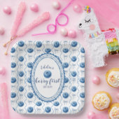 Blueberry Baby's Berry First 1st Birthday Party ペーパープレート (パーティー)