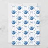 Blueberry Baby's Berry First 1st Birthday Party 招待状 (裏面)