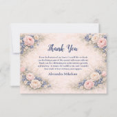 Blueberry Berry First Garden 1st Birthday サンキューカード (正面)