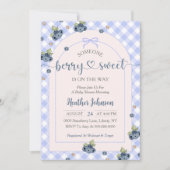 Blueberry Berry Sweet Baby Boy Baby Shower  招待状 (正面)