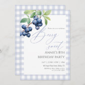 Blueberry Berry Sweet Birthday 招待状 (正面/裏面)