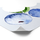 Blueberry Berry Sweet Boy Baby Shower Welcome Sign ポスター (角)