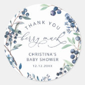 Blueberry Berry Thank You Berry Much ラウンドシール (正面)