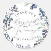 Blueberry Berry Thank You Berry Much ラウンドシール (正面)