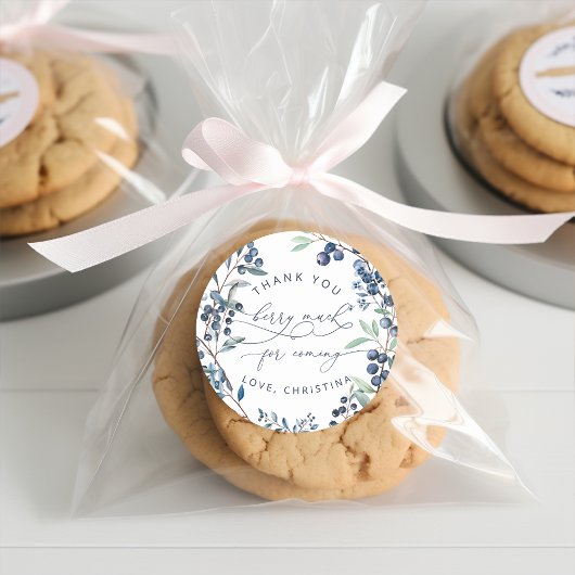 Blueberry Berry Thank You Berry Much ラウンドシール