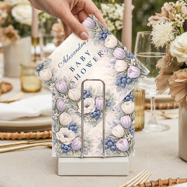 Blueberry Blossom Garden Baby Shower スタンダードカクテルナプキン