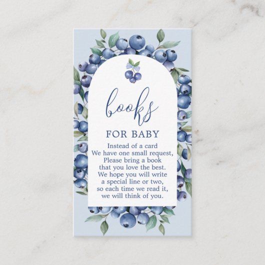 Blueberry Books for Baby Request Card エンクロージャーカード (正面)