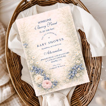 Blueberry Botanical Frame Baby Shower