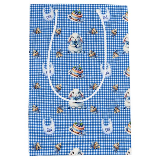 Blueberry Bunny’s First Birthday Bash! ミディアムペーパーバッグ (正面)