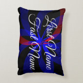 Blueberry Center Geometric Accent Parody Pillow アクセントクッション (裏面(縦))