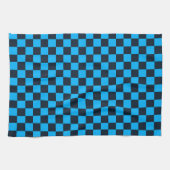 Blueberry checkered pattern キッチンタオル (横)