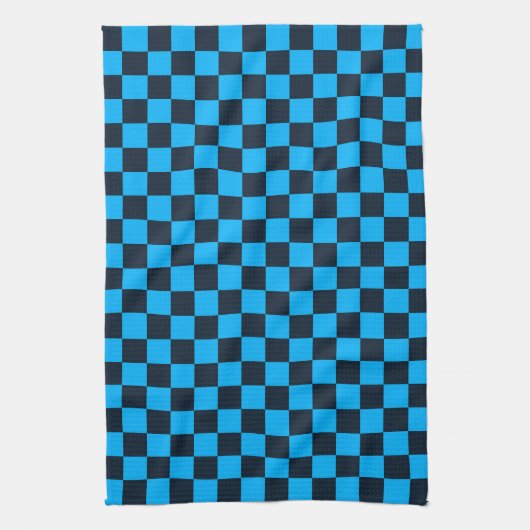 Blueberry checkered pattern キッチンタオル (縦)