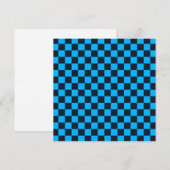 Blueberry checkered pattern サンキューカード (正面/裏面)