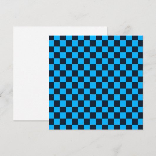 Blueberry checkered pattern サンキューカード (正面/裏面)