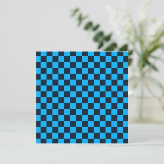 Blueberry checkered pattern サンキューカード (スタンド正面)
