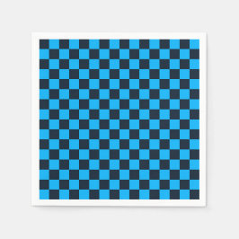 Blueberry checkered pattern スタンダードカクテルナプキン