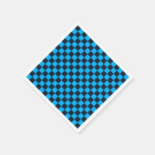 Blueberry checkered pattern スタンダードカクテルナプキン (角)