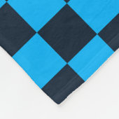 Blueberry checkered pattern フリースブランケット (角)