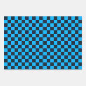 Blueberry checkered pattern ラッピングペーパーシート (正面3)