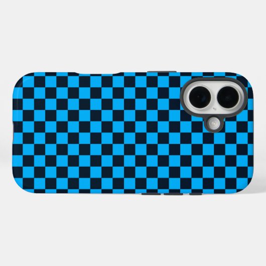Blueberry checkered pattern Case-Mate iPhoneケース (裏面 (横))